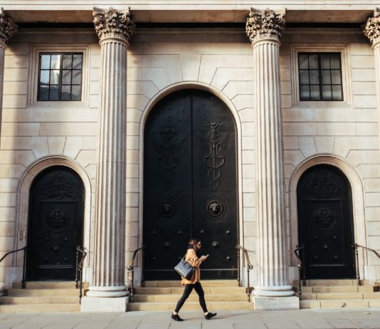 Bank of England in London, England