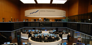 Boersenparkett in Frankfurt