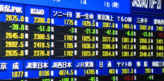 Japanese Stock market board