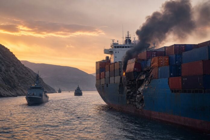 U.S. carries out new airstrikes on Iran after attack on commercial ship in the Strait of Hormuz, Pentagon says